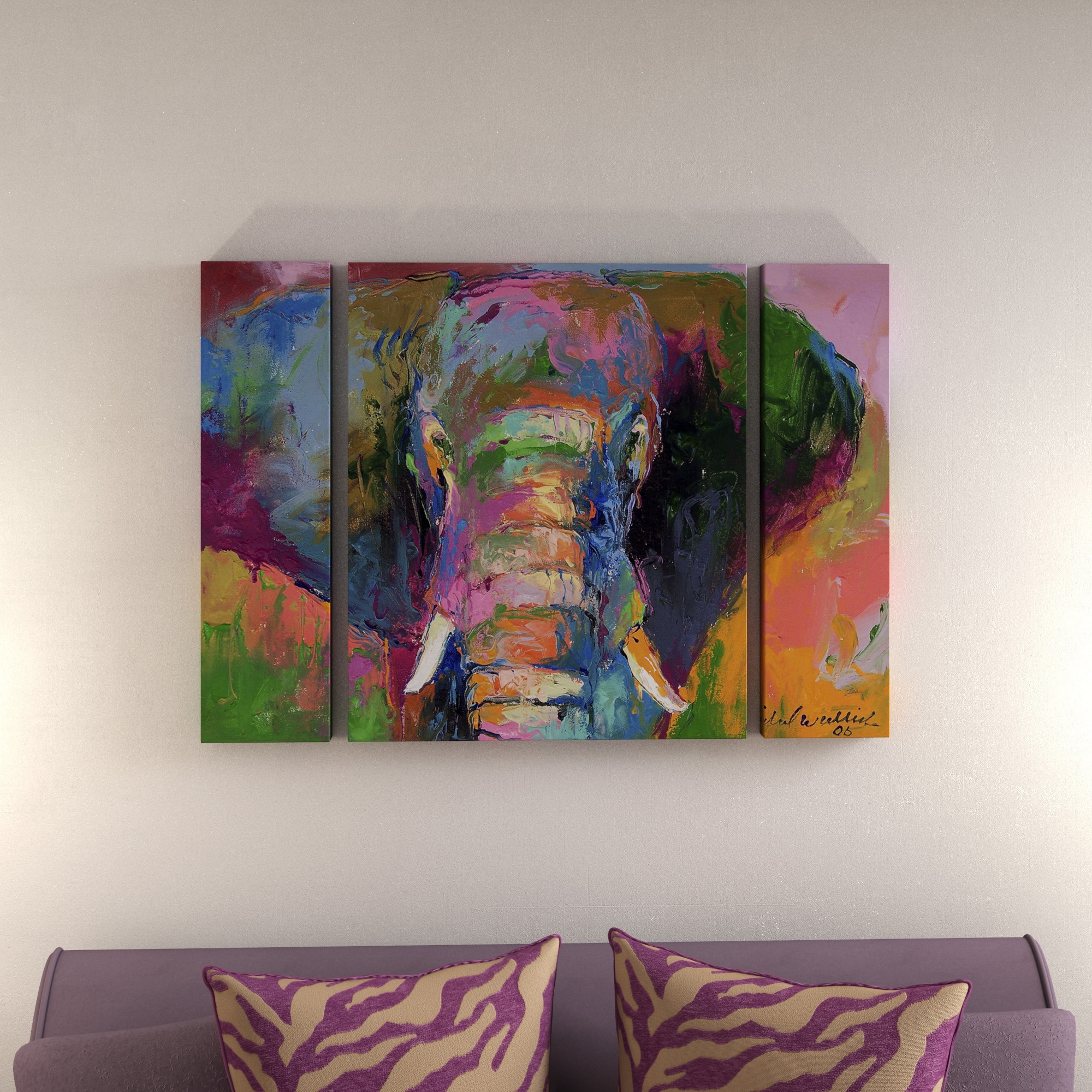 A1 60x75cm Canvas Wall Art of Black and White Elephant for Your Living Room Canvas Prints Pictures