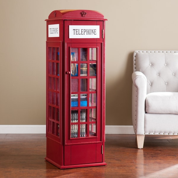 Red Phone Booth Media Storage Cabinet On Sale Overstock