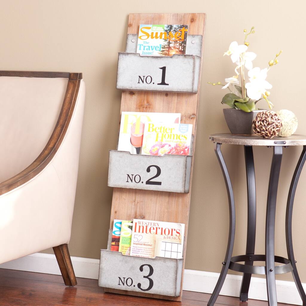 SEI Furniture Artem Industrial Wall Storage Organizer