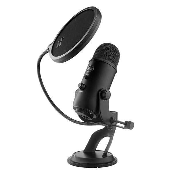 Shop Blue Microphones Yeti Usb Microphone Blackout Edition Jvc Full Size Headphones And Pop Filter Overstock