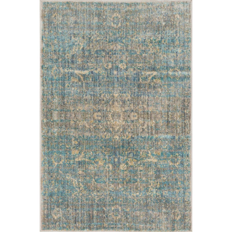 Alexander Home Contessa Traditional Floral Scroll Distressed Rug