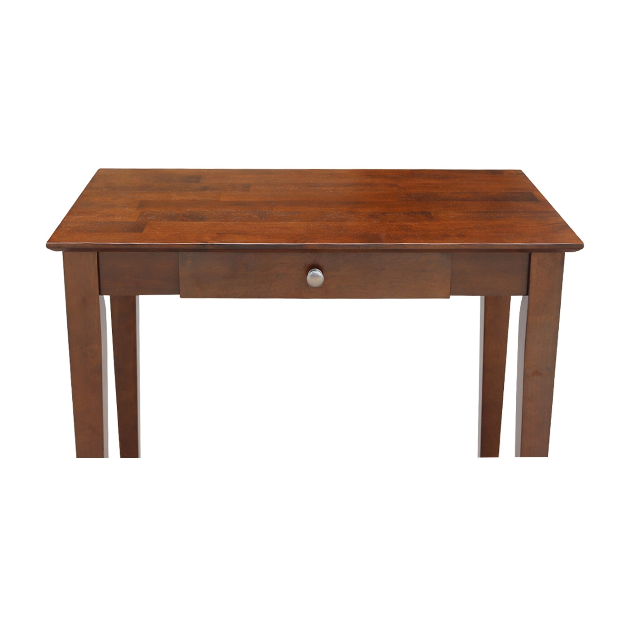 Shop Wooden Writing Desk With Butcher Block Surface Overstock