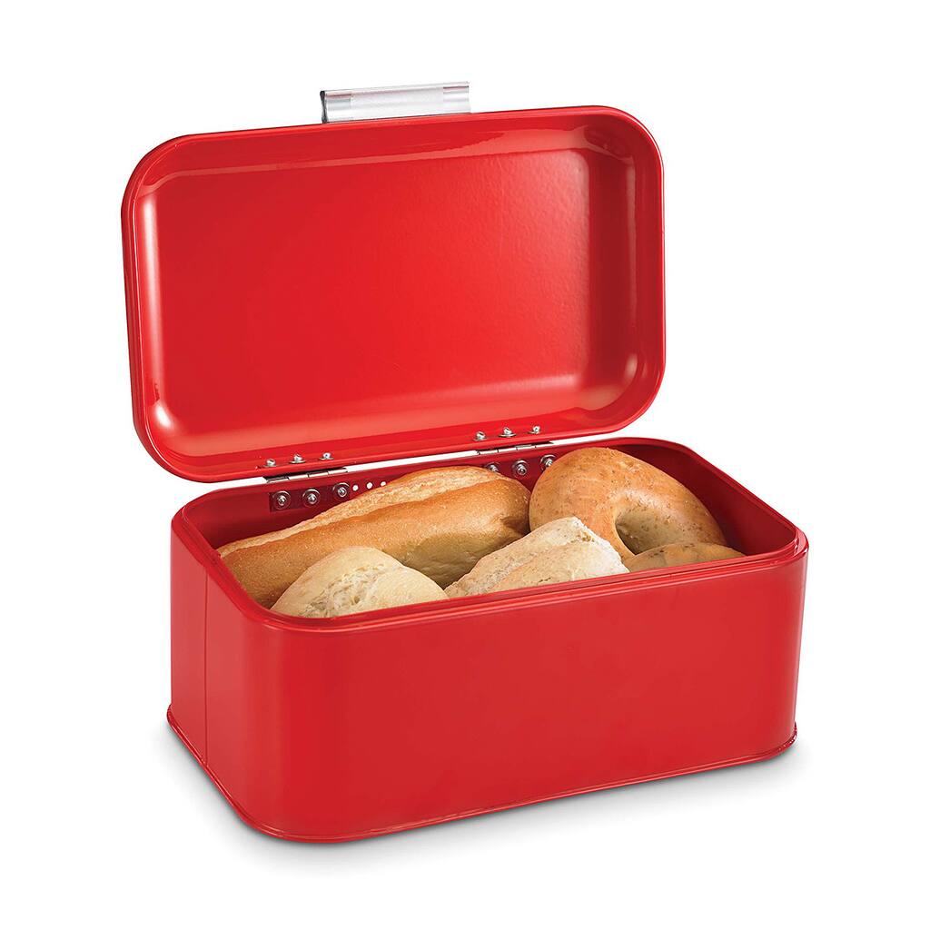 Home Basics Vintage Red Retro Bread Box
