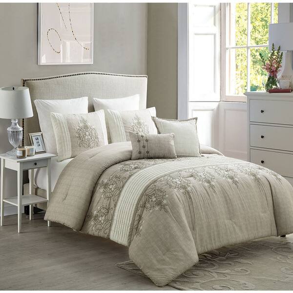 Shop Vcny Grace Embroidered Comforter Set On Sale Free