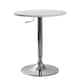 Roundhill Furniture Cumar White Adjustable Height Wood and Chrome Metal Bar Table