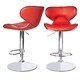 Masaccio Leatherette Airlift Adjustable Swivel Barstool (Set of 2) - Thumbnail 7