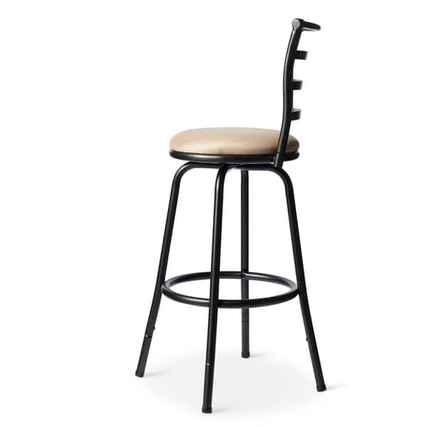 Roundhill Round Seat Bar//Counter Height Adjustable Metal Bar Stool