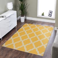 Ottomanson Glamour Trellis Non-Slip Rubber Backing Area Rug
