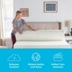 preview thumbnail 2 of 5, Linenspa Essentials 3 Inch ActiveRelief™ Memory Foam Mattress Topper - White