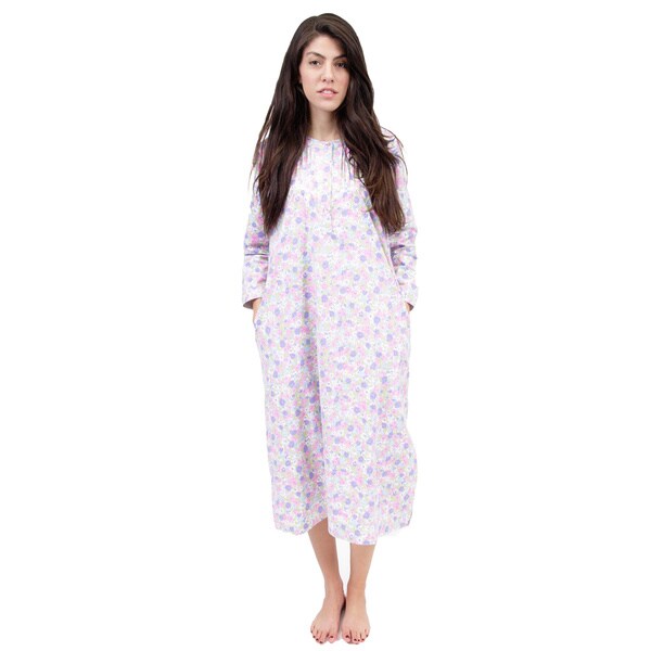 long sleeve floral nightgown