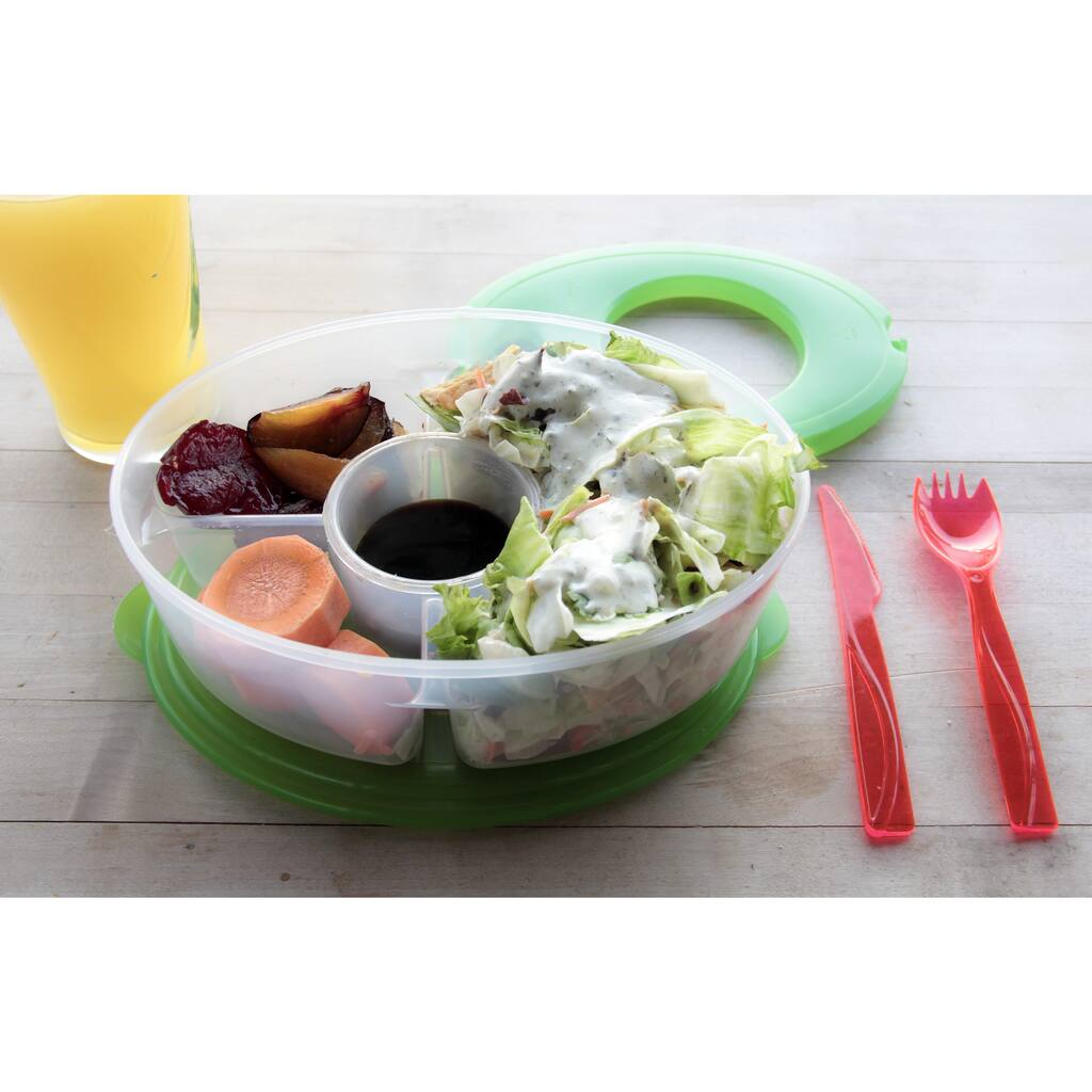 Six-Piece Salad to Go Lunch Box - Green