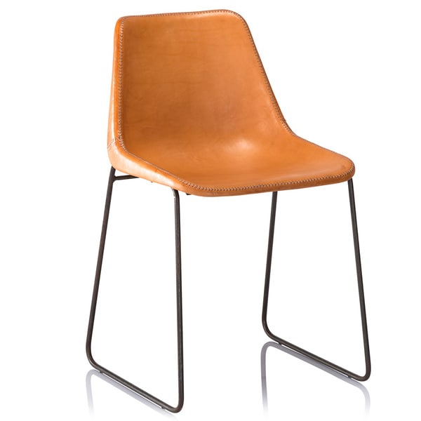 Carbon Loft Bode Tan Leather Dining Chair