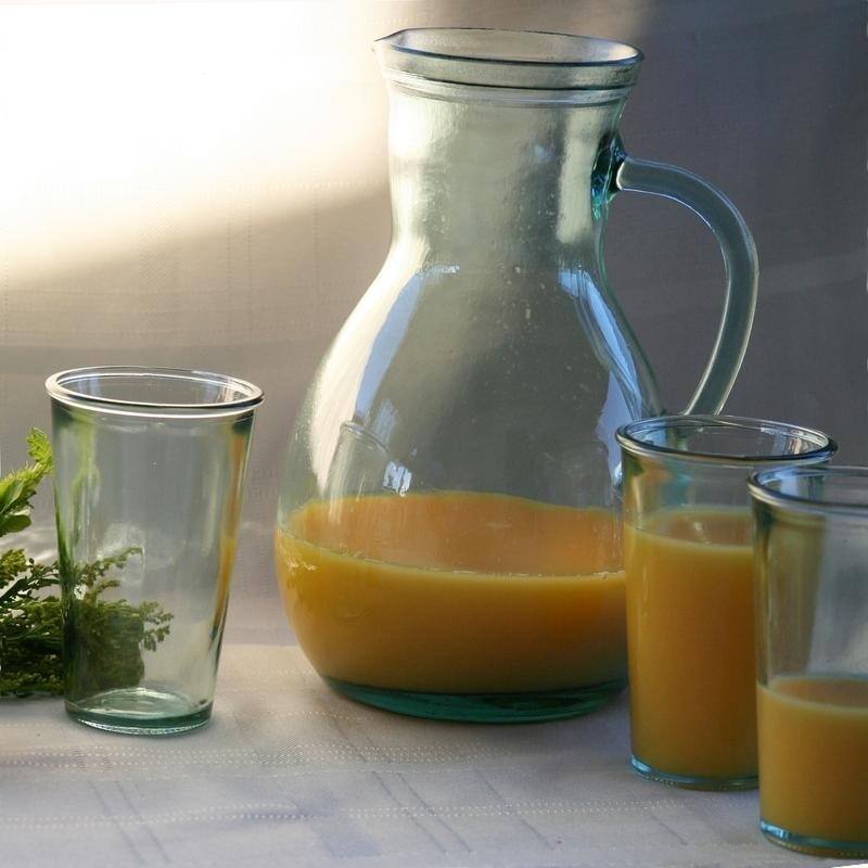French Home Recycled Glass Urban Pitcher and 4 Tumblers