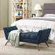 preview thumbnail 4 of 8, Carson Carrington Lieksa Mid-century Medium Fabric Bench