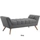 preview thumbnail 1 of 8, Carson Carrington Lieksa Mid-century Medium Fabric Bench Gray