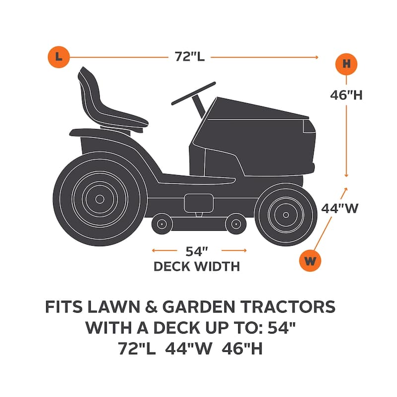 Classic Accessories Heavy-Duty Tractor Cover, Fits tractors with decks up to 54"
