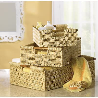 Weaved Corn Storage Nesting Baskets