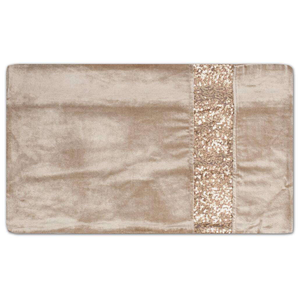 Velvet Sequin Stripe Decorative Throw Pillow Shell