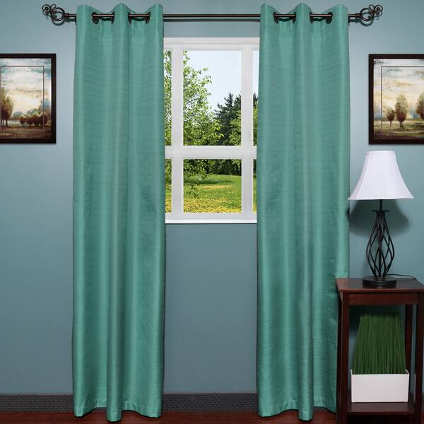 Shop Jacquard Foam Backing Thermal Blackout Curtain Panel Pair