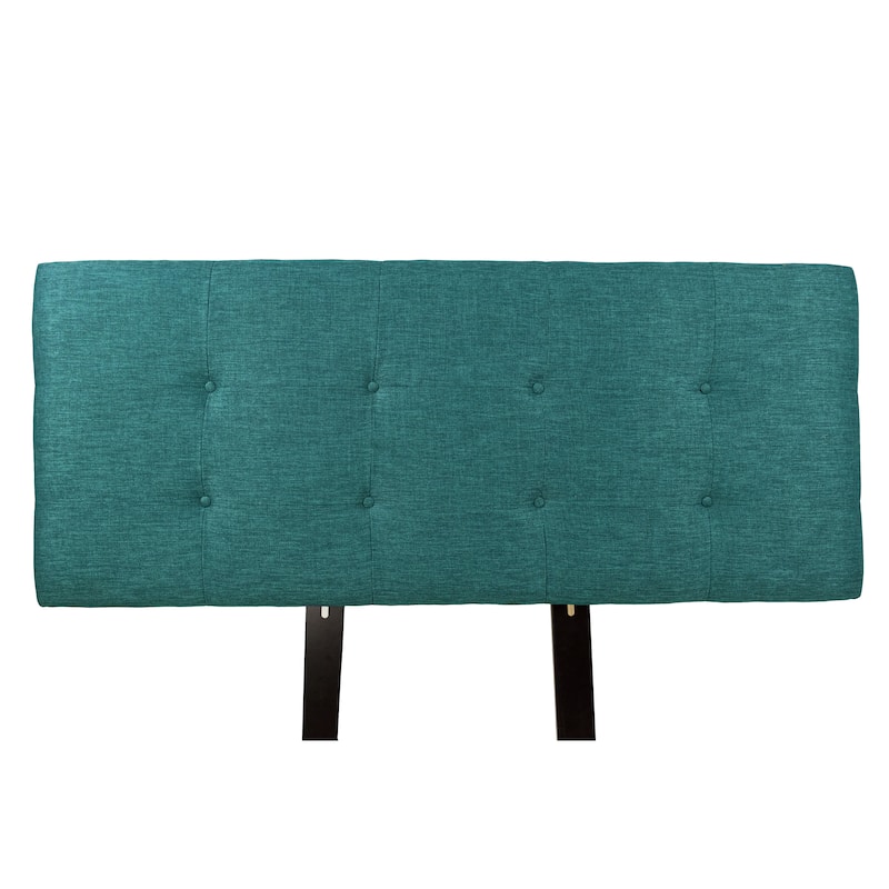 MJL Furniture Ali Button Tufted Key Largo Zenith Teal Upholstered Headboard - California King