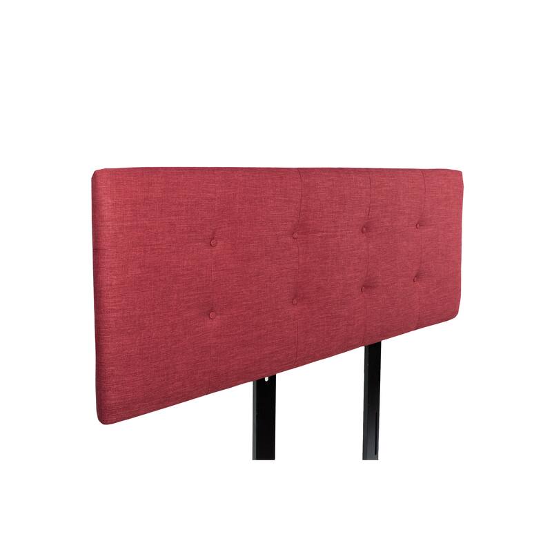 MJL Furniture Ali Button Tufted Key Largo Ruby Upholstered Headboard - California King