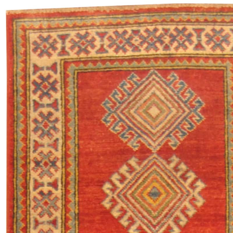 Handmade Kazak Wool Runner (Afghanistan) - 2'4 x 12'9