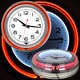 preview thumbnail 2 of 0, 14 Inch Double Ring Neon Clock Orange Outer White Inner - 14.5" x 14.5" x 3"