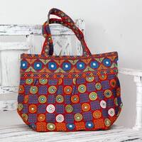 Shop Handmade Silk 'Assam Luxury' Shoulder Bag (India) - On Sale - Free ...