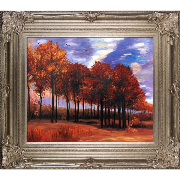 Vincent van Gogh 'Autumn Landscape' Hand Painted Framed Canvas Art ...