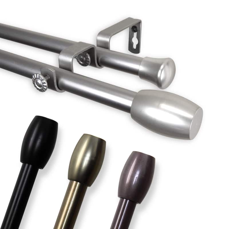 InStyleDesign Diego Adjustable Double Curtain Rod