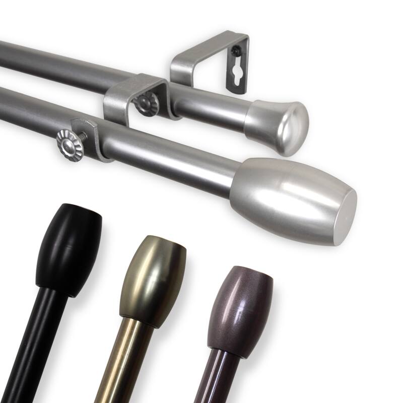 InStyleDesign Diego Adjustable Double Curtain Rod