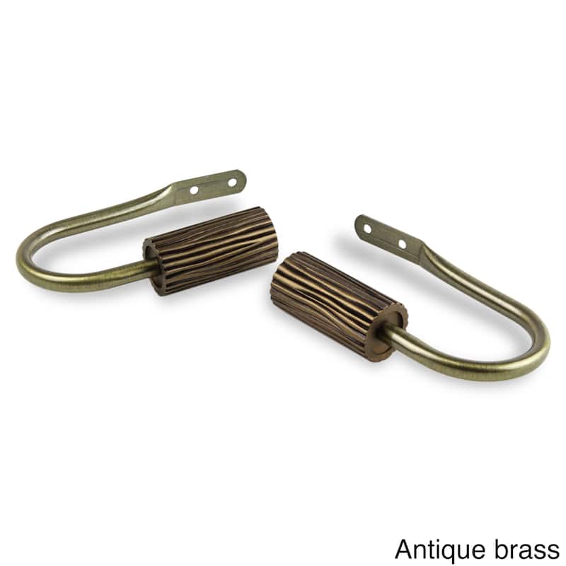 InStyleDesign Elm Curtain Holdback Pair - n/a - Antique/Brass Finish - Antique Brass