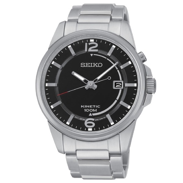 Seiko Mens SKA671 Stainless Steel Kinetic Movement 100M Water