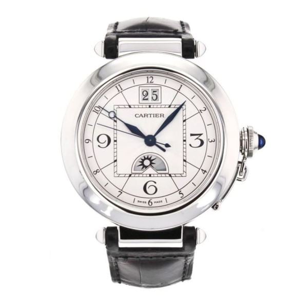 silver cartier watch mens