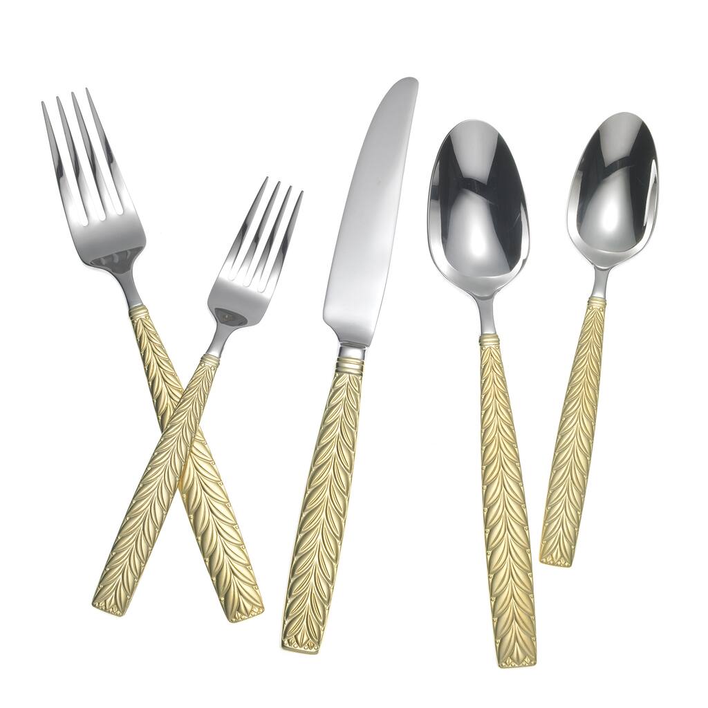 Yamazaki Feather Gold Accent 5-piece Place Setting