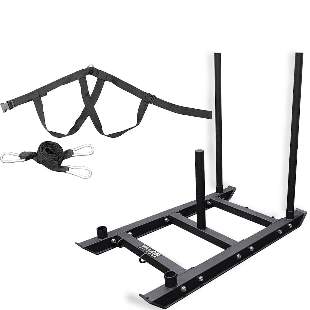 Valor Fitness ES-PS Sled Push, Pull, and Drag Sled with Harness for Strength & Conditioning, Cross Training, and Sports Training