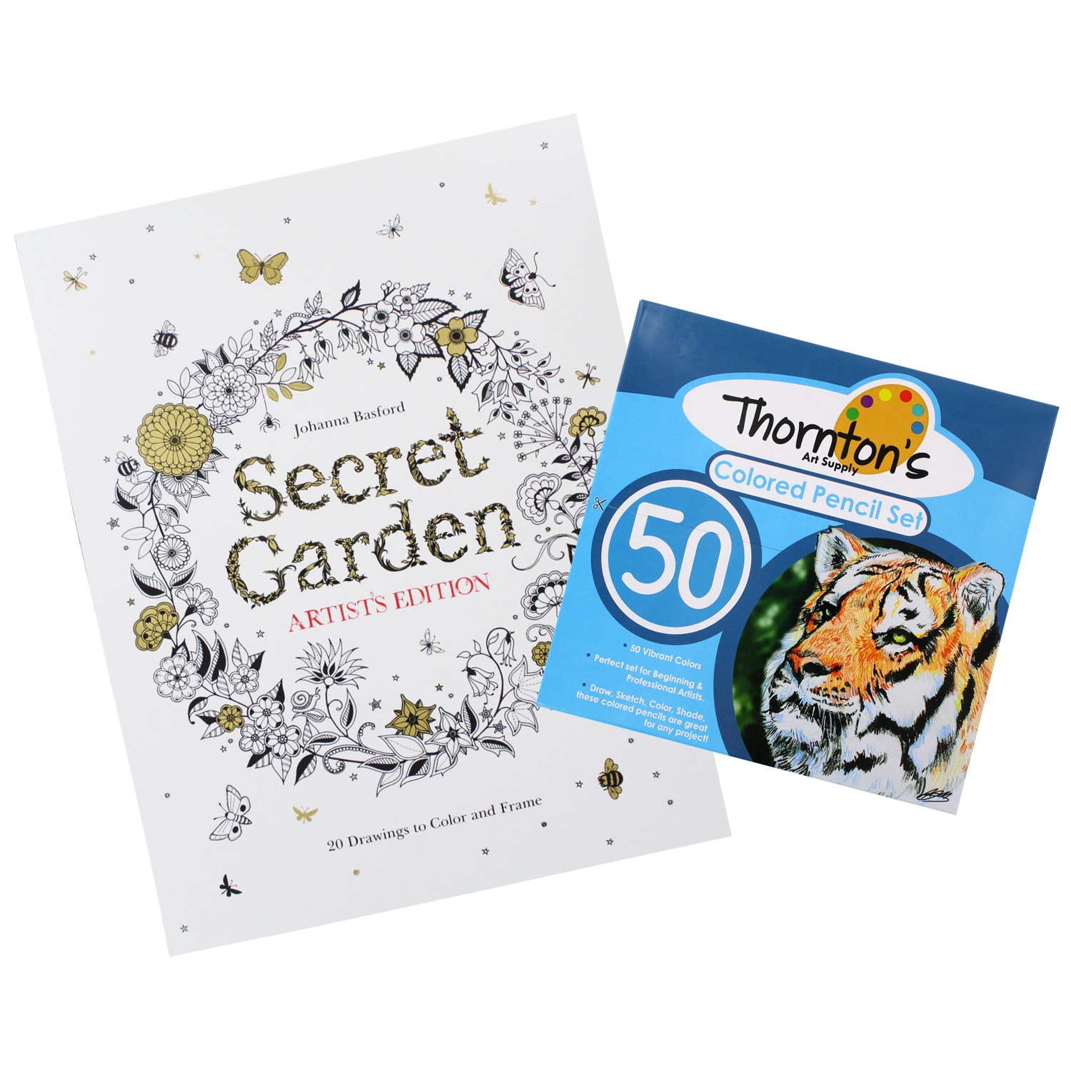 Secret Garden Artists Edition Coloring Book With Choice Of Thorntons Luxury Goods Art Penspencils - 