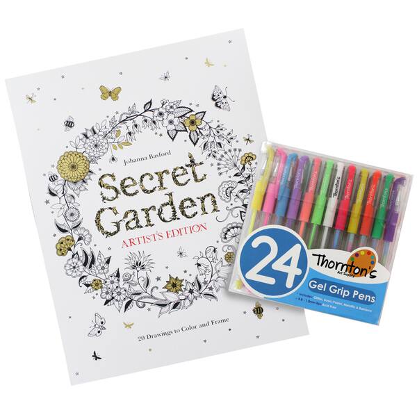 Download Secret Garden Artist S Edition Coloring Book With Choice Of Thornton S Luxury Goods Art Pens Pencils Overstock 10878107