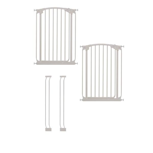 slide 2 of 4, Dreambaby Chelsea Tall Auto Close Stay Open Gate Combo Pack 2 Gate 2 Ext - White