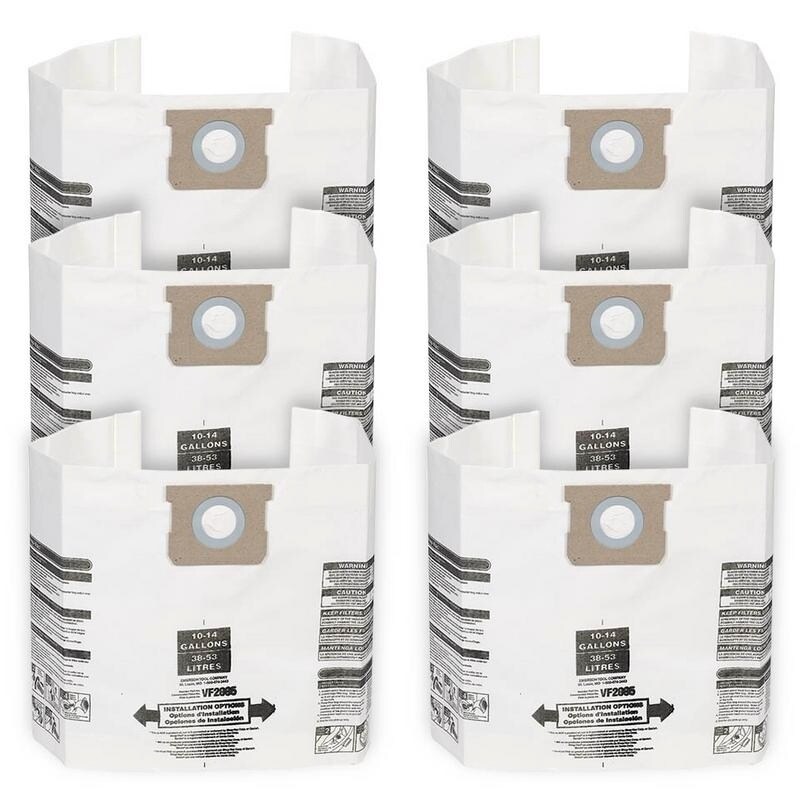 Multi-Fit Wet/Dry Vacuum Bags VF2005TP General Dust Filter Bag