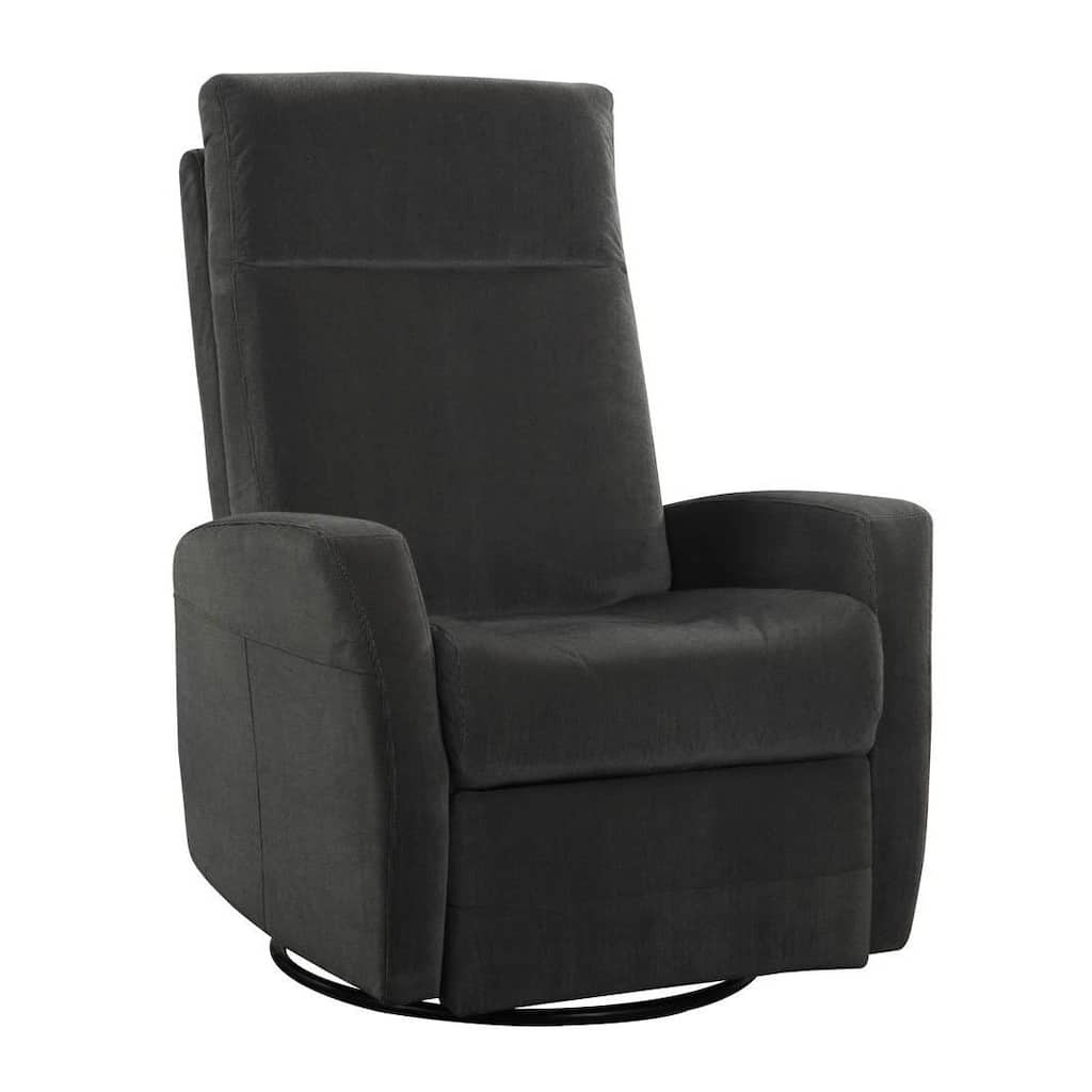 Garrett Gray Recliner with Swivel Glider And Built In Head Rest