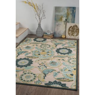Chenille 8 X 10 Rugs Area For Less Find Great Home Decor Alise Chenille Transitional Fl Blue Area Rug 7 8 X 10 3
