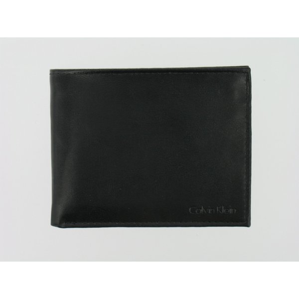 Black Leather Billfold Wallet 