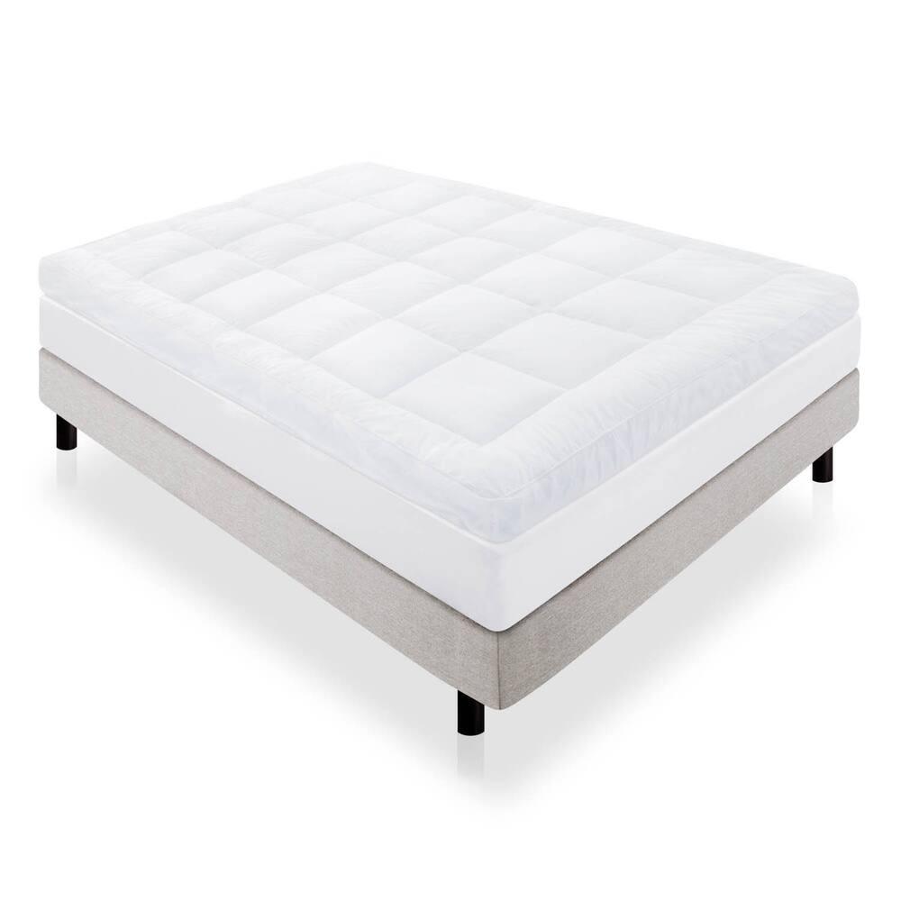Lucid Flippable 4-inch Gel Memory Foam Mattress Topper with Down ...