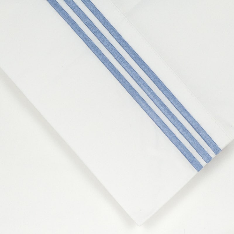 Pointehaven Egyptian Cotton Embroidered Percale Pillowcases (Set of 2)