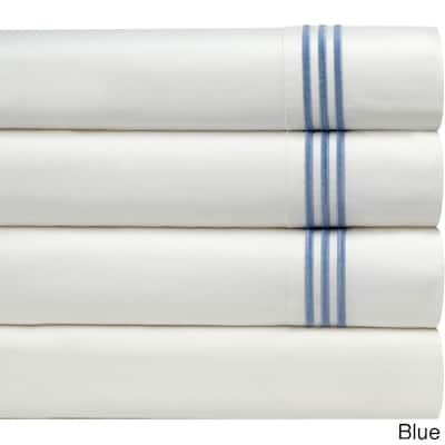 Pointehaven Egyptian Cotton Embroidered Percale Pillowcases (Set of 2)