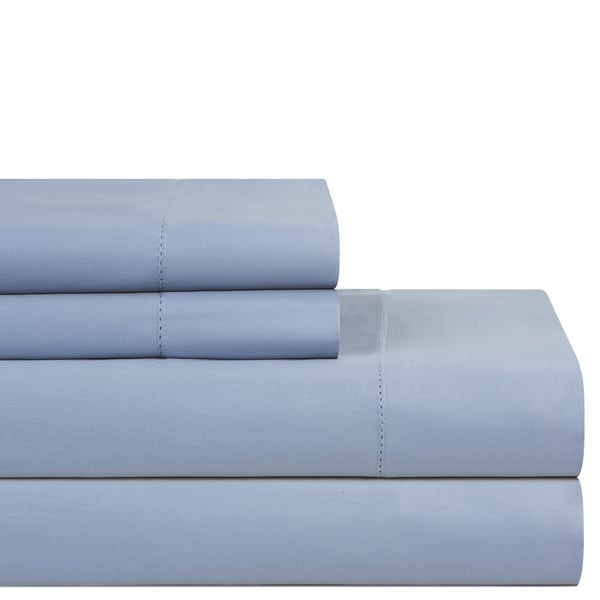 Pointehaven 400 Thread Count Pima Cotton Bedding Set Dusty Blue King