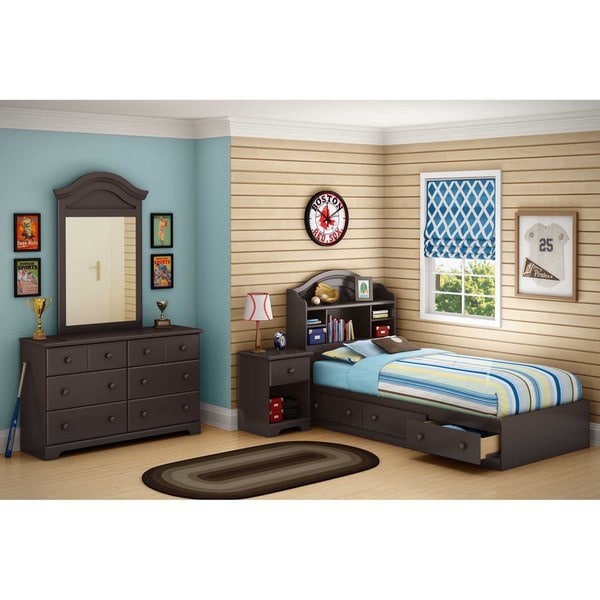 South Shore Summer Breeze Twin Mates Bed with Drawers and ...