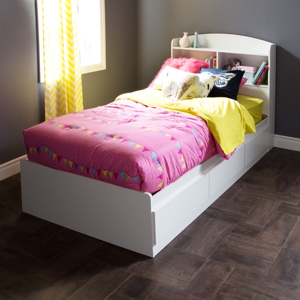 South Shore Logik Twin Mates 39-inch Bed with 3 Drawers