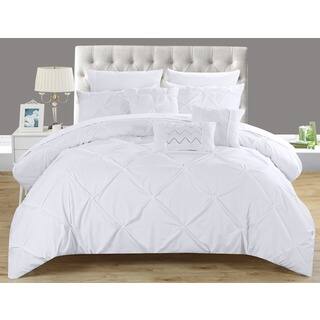 maison rouge burgess white pintuck microfiber 10 piece bed in a bag with sheet set - Bedding In A Bag maison rouge burgess white pintuck microfiber 10 piece bed in a bag with sheet set - Bedding In A Bag